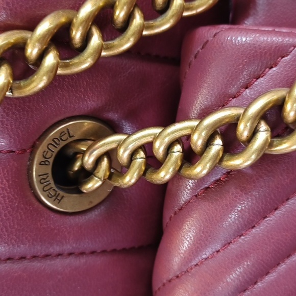 Henri Bendel 712 Zip Tote Laptop Bag  Burgundy - Picture 5 of 17